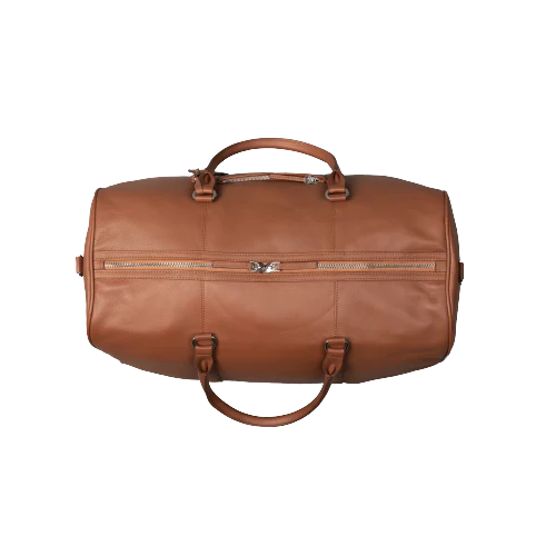 The Deluxe Travel Brown Leather Duffle Bag Zebraff