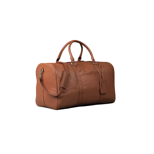 The Deluxe Travel Brown Leather Duffle Bag Zebraff